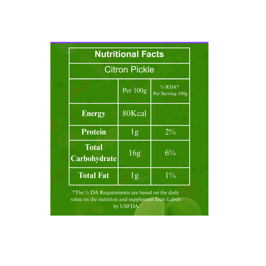 Citron Pickle - Spicy tangy & Delicious 350gms