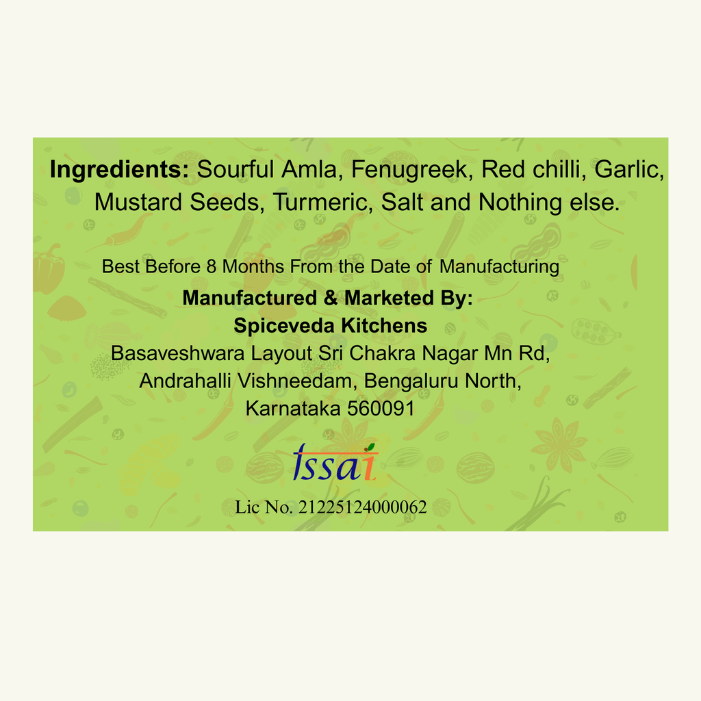 Amla Pickle| Oil Free | Healthy, Tangy & Delicious 350gms