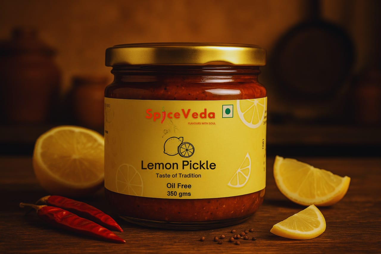 Lemon Pickle | Oil Free | Spicy &  Tangy, 350Gms